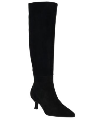 Women's Akenzie Tall Suede Kitten Heel Dress Boots, Regular & Wide Calf