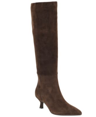 Women's Akenzie Tall Wide Calf Suede Kitten Heel Dress Boots