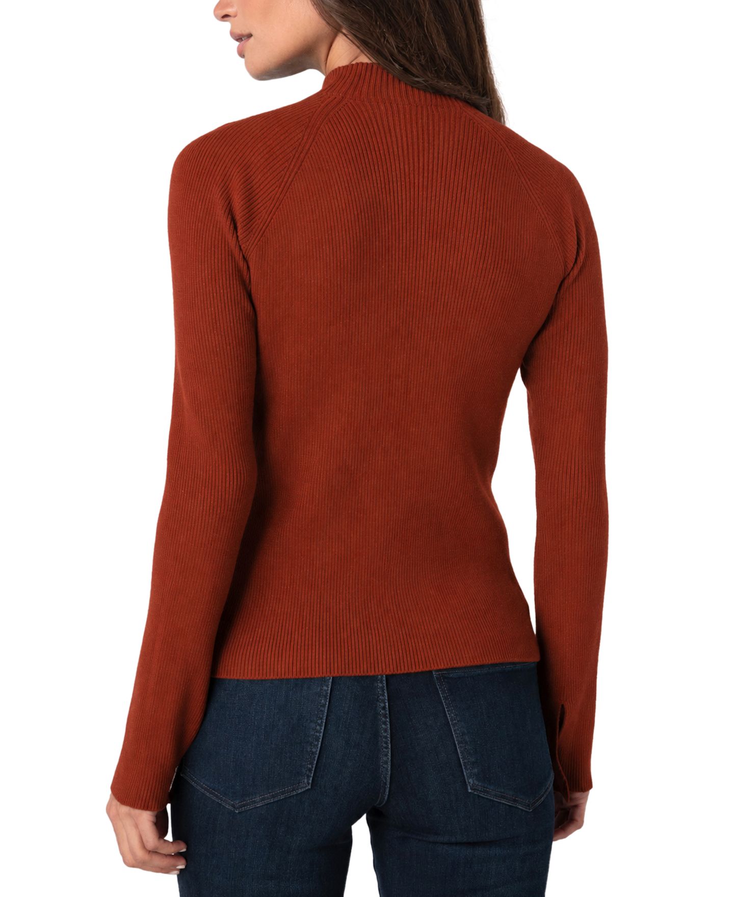 Женский свитер Liverpool Los Angeles Long-Sleeve Turtleneck Mixed-Ribbed, цвет: Каштаново-рыжий ржавый — фото 3