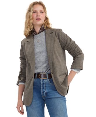 Women's Herringbone Notch Collar Blazer