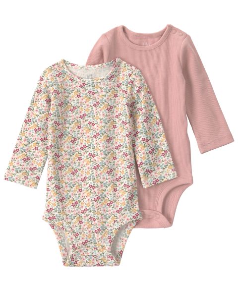 Боди Baby, длинный рукав, хлопок, 2 шт. — Carter's, цвет: С принтом / Розовый