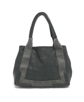 Women's Cabas Leather and Canvas Tote Bag