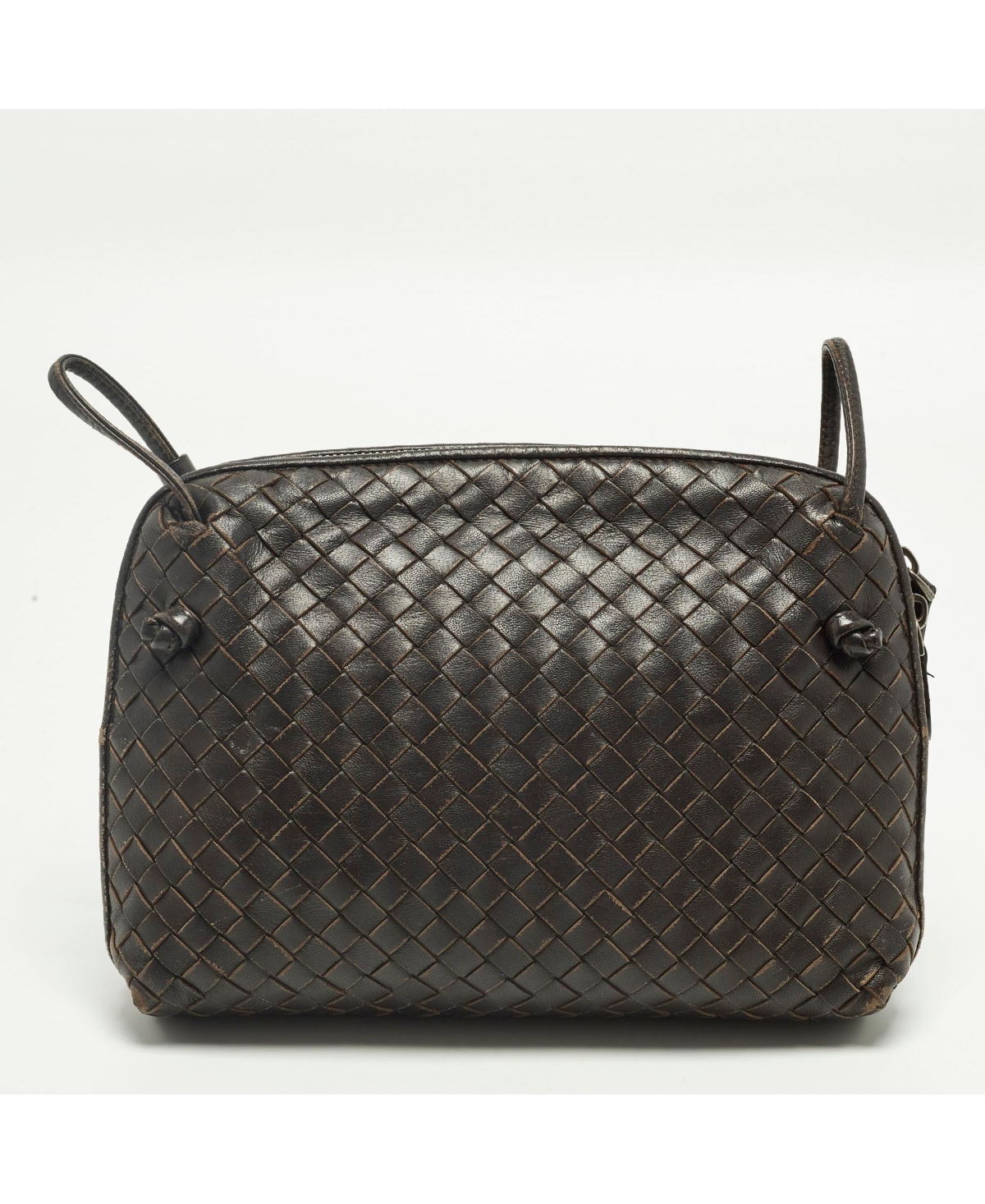 Pre-Owned Bottega Veneta Nodini Intrecciato Leather Crossbody Bag