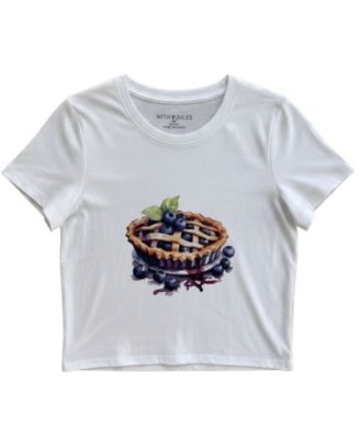 Girls' 4-16 Blueberry Pie Graphic Cap Sleeve T-Shirt