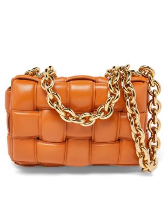 Women's Chain Cassette Padded Leather Shoulder Bag