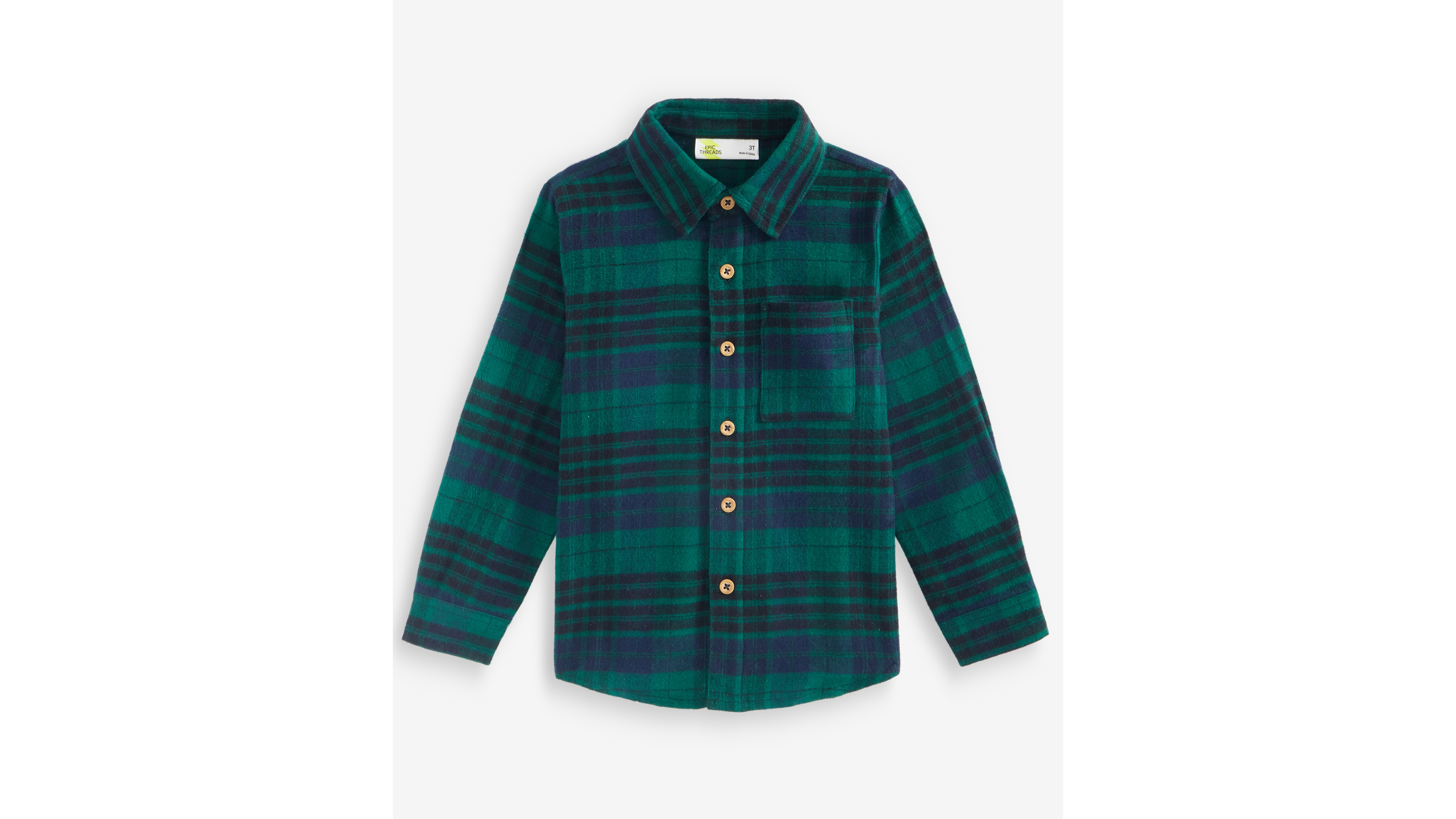 Epic Threads Toddler Boys' 12M-5T Flannel Plaid Long-Sleeve Shirt, Macy's Exclusive