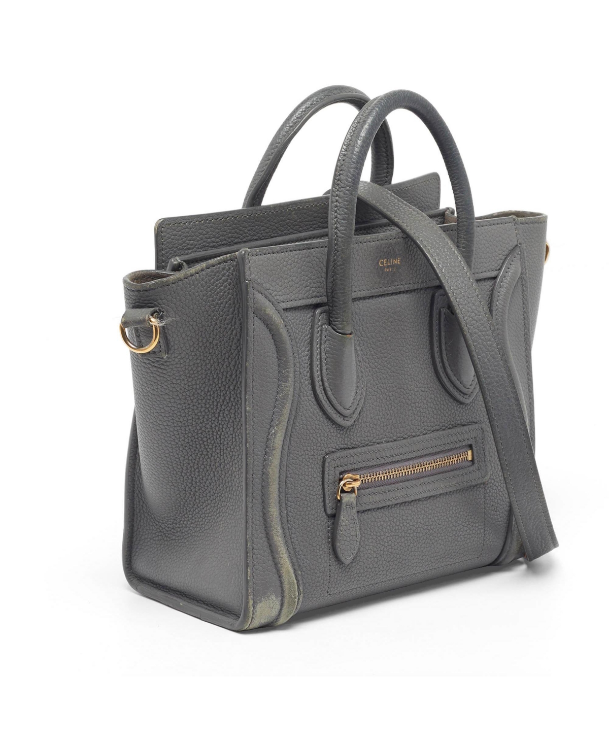 Pre-Owned Celine Women's Nano Luggage Grained Leather Tote