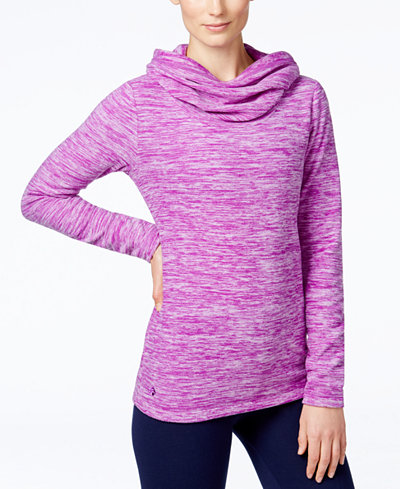 Ideology Fleece Cowl-Neck Top, Only at Macy's