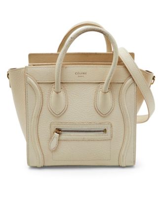 Women's Nano Luggage Tote in Grained Leather