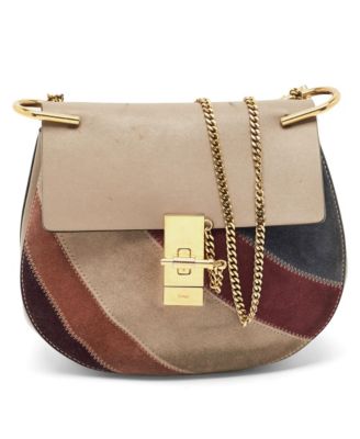 Women's Drew Patchwork Suede and Leather Shoulder Bag
