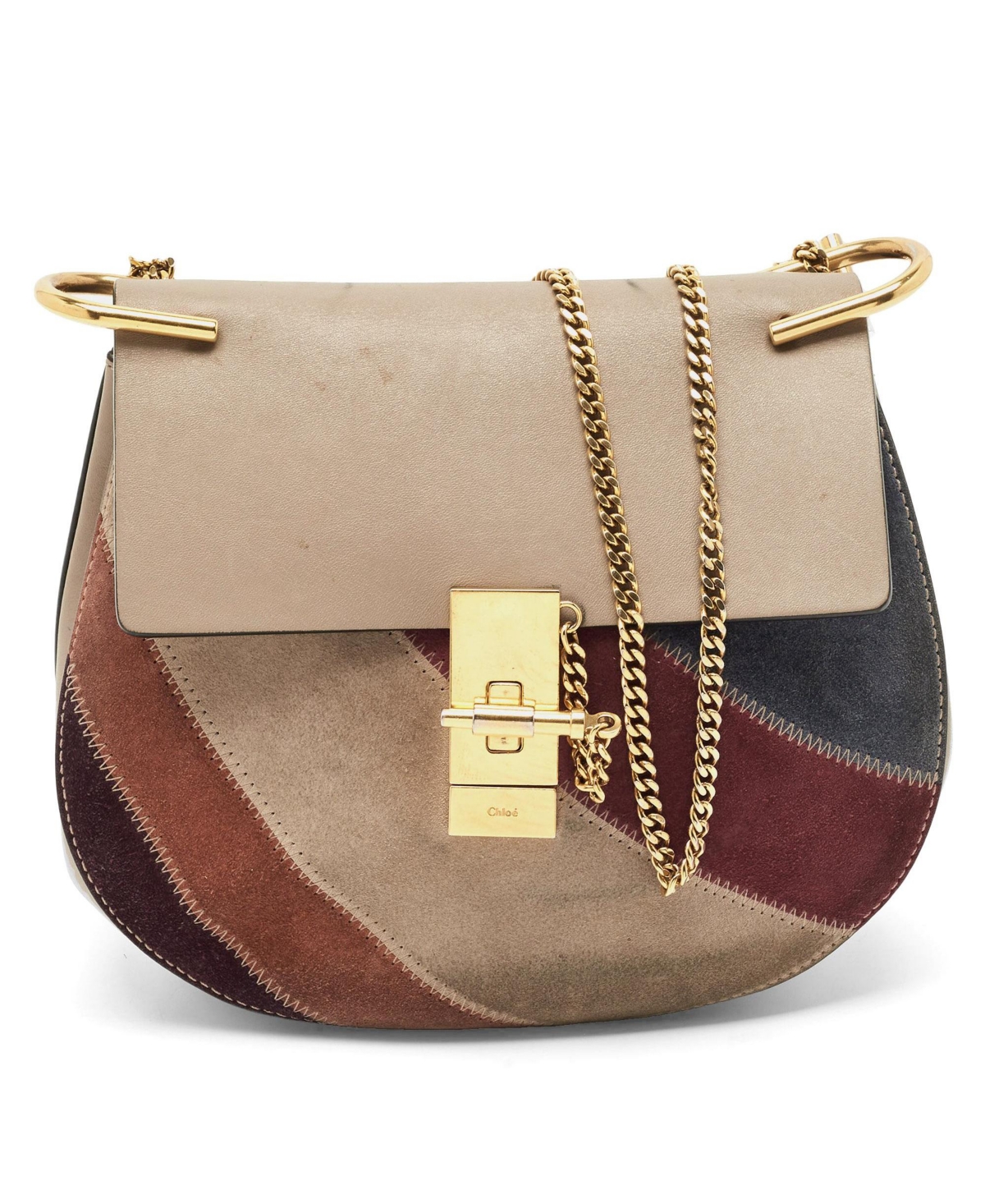 Pre-Owned Chloe Women's Drew Patchwork Suede and Leather Shoulder Bag - Assorted Pre-Pack