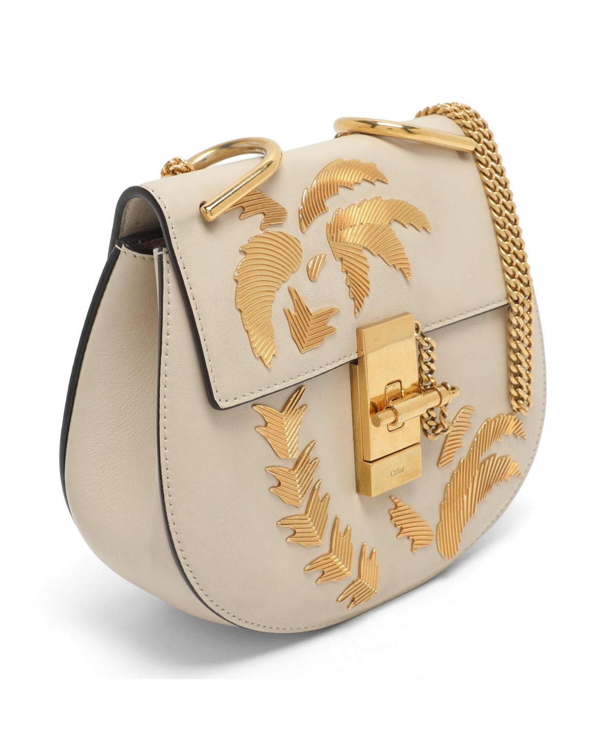 Pre-Owned Chloe Women's Drew Small Palm Embellished Leather Shoulder Bag
