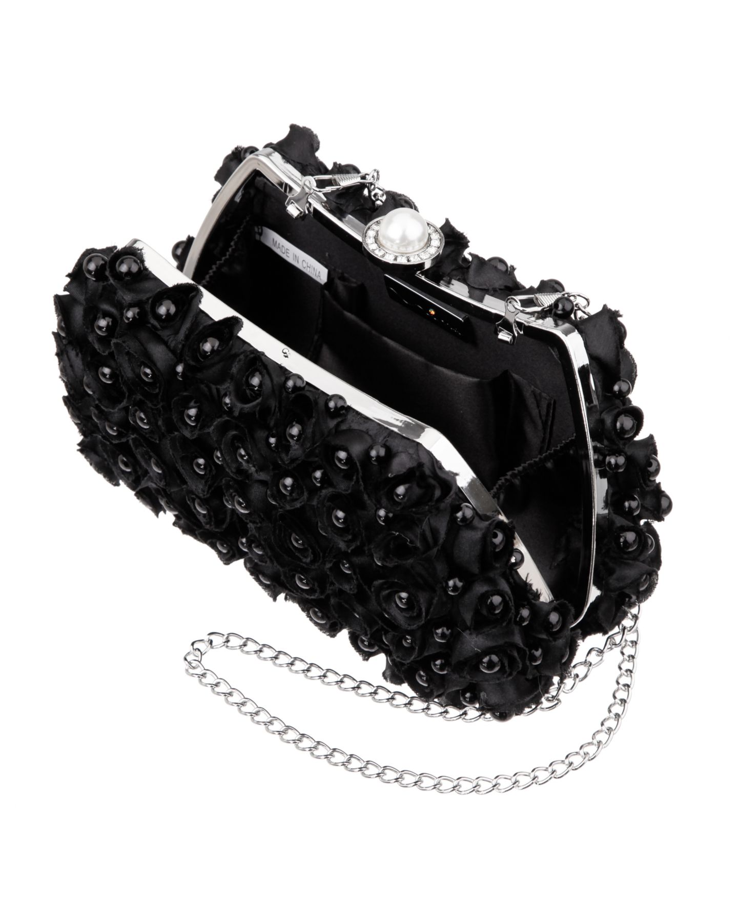 Женский клатч Nina Paloma All Over Imitation Pearl Small Clutch Handbag, цвет: Чёрный — фото 6
