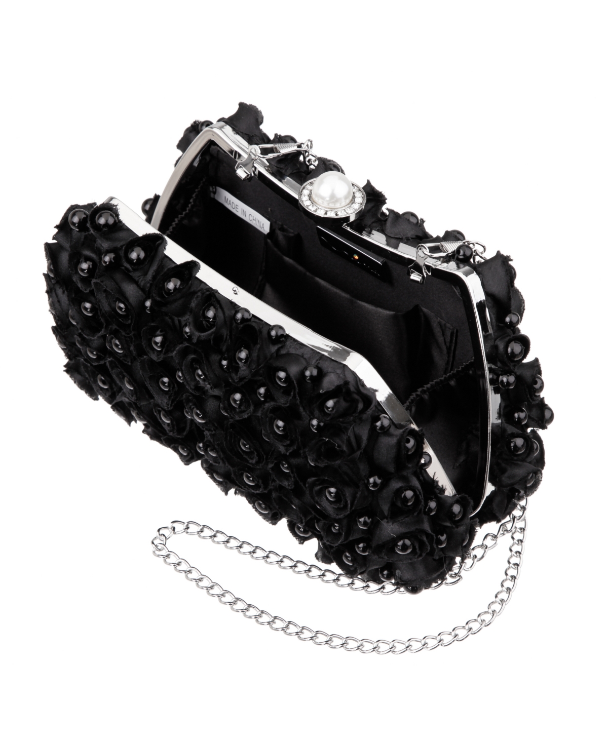 Nina Paloma All Over Imitation Pearl Small Clutch Handbag