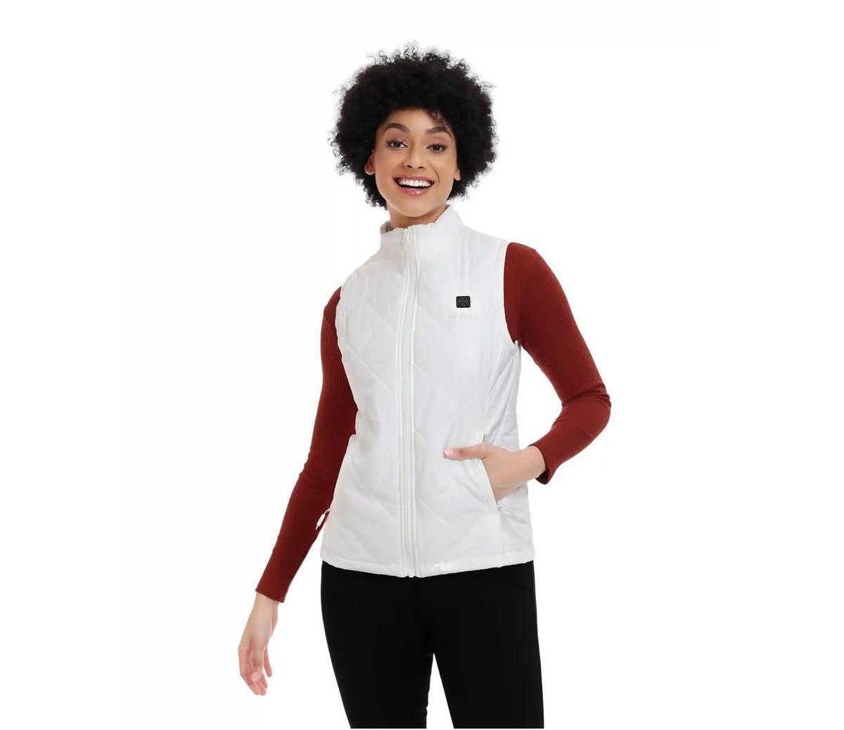 ororo Women's Heated Quilted Vest - White
