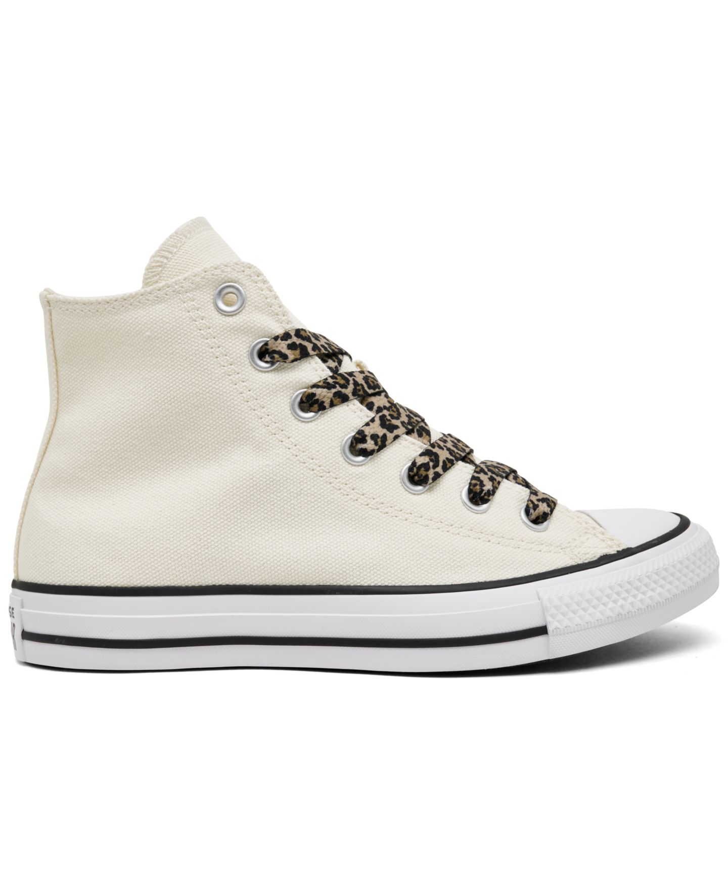 Женские кроссовки Converse Chuck Taylor All Star Leopard Laces High Top, цвет: Молочный / Белый — фото 2