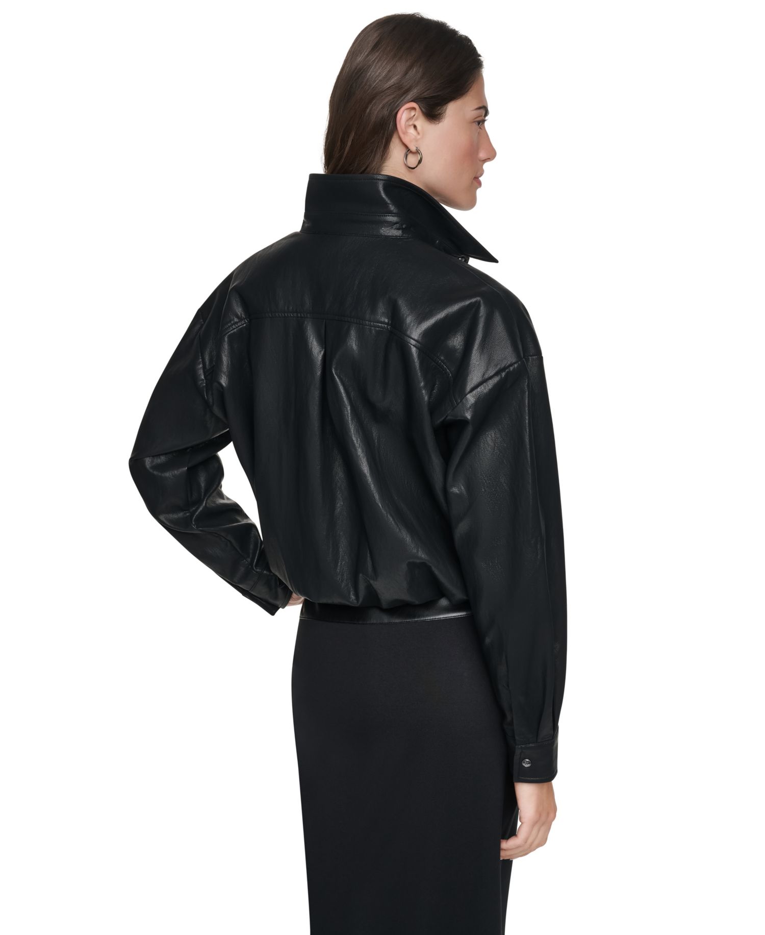 Women's Twist-Front Bubble-Hem Shirt