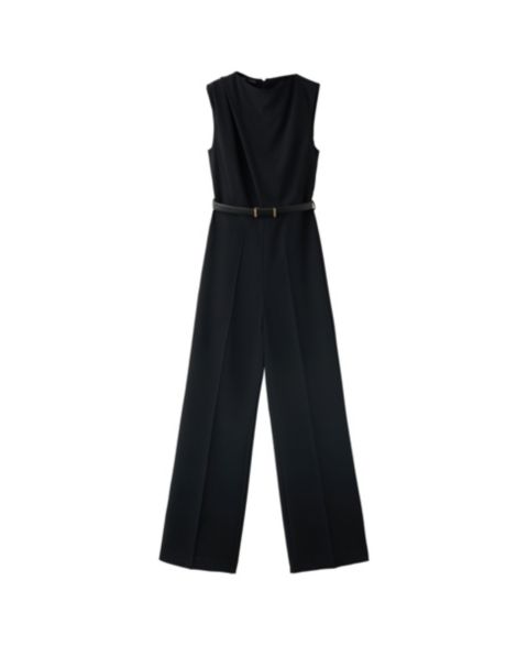 Женский комбинезон Mango Belted Straight-Fit Sleeveless Jumpsuit, цвет: Чёрный
