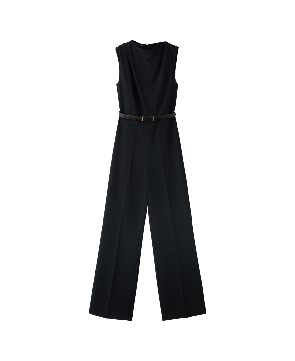 Mango Women's Belted Straight-Fit Sleeveless Jumpsuit