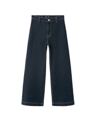 Women's Catherin Culotte Wide-Leg High-Rise Dark-Rinse Jeans