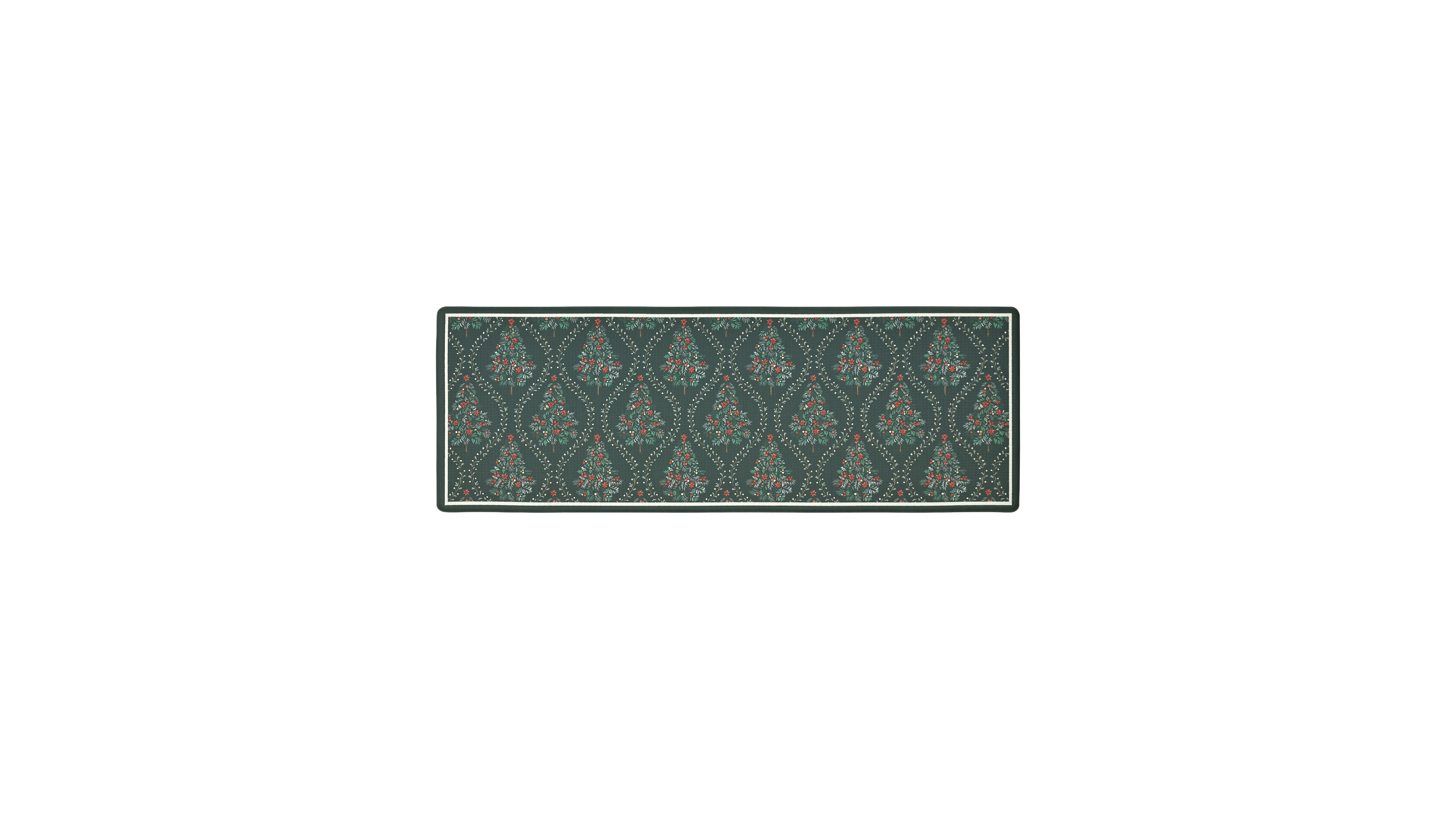 Laura Ashley Frestwick Glade Non-Slip Kitchen Mat, 17.5"x48"
