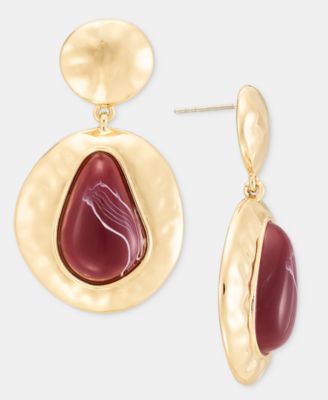 Crystal Gold-Tone Drop Earrings