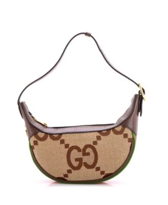 Mini Ophidia Half Moon Bag Jumbo GG Canvas