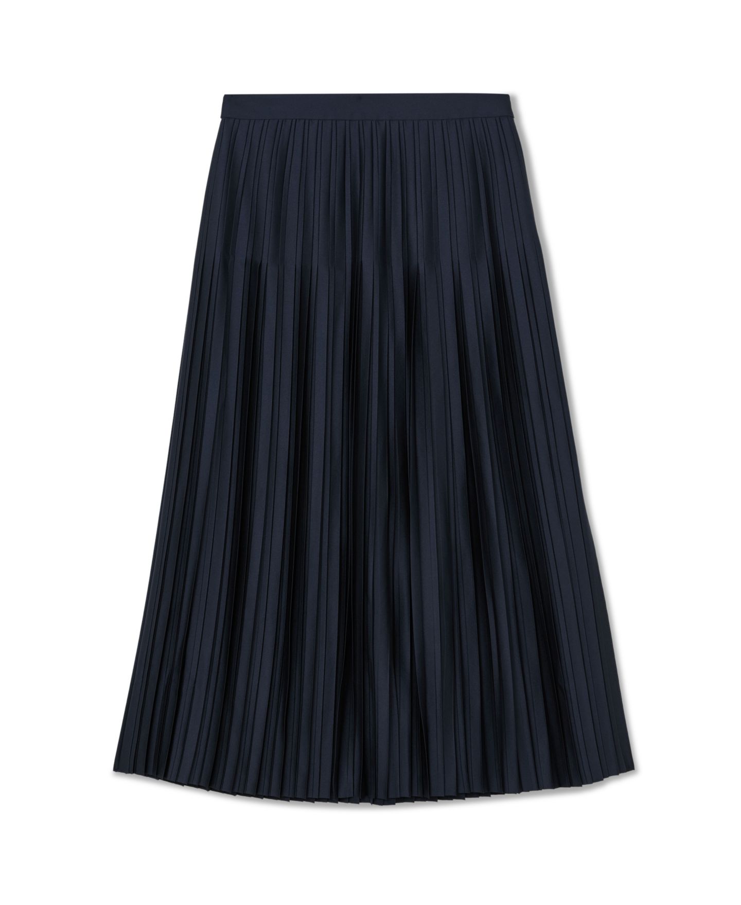 Женская юбка REISS Savannah Satin Pleated Slit Midi, цвет: Тёмно-синий — фото 5