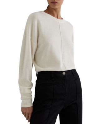 Women's Colette Wool-Blend Reverse-Seam Sweater with Cashmere