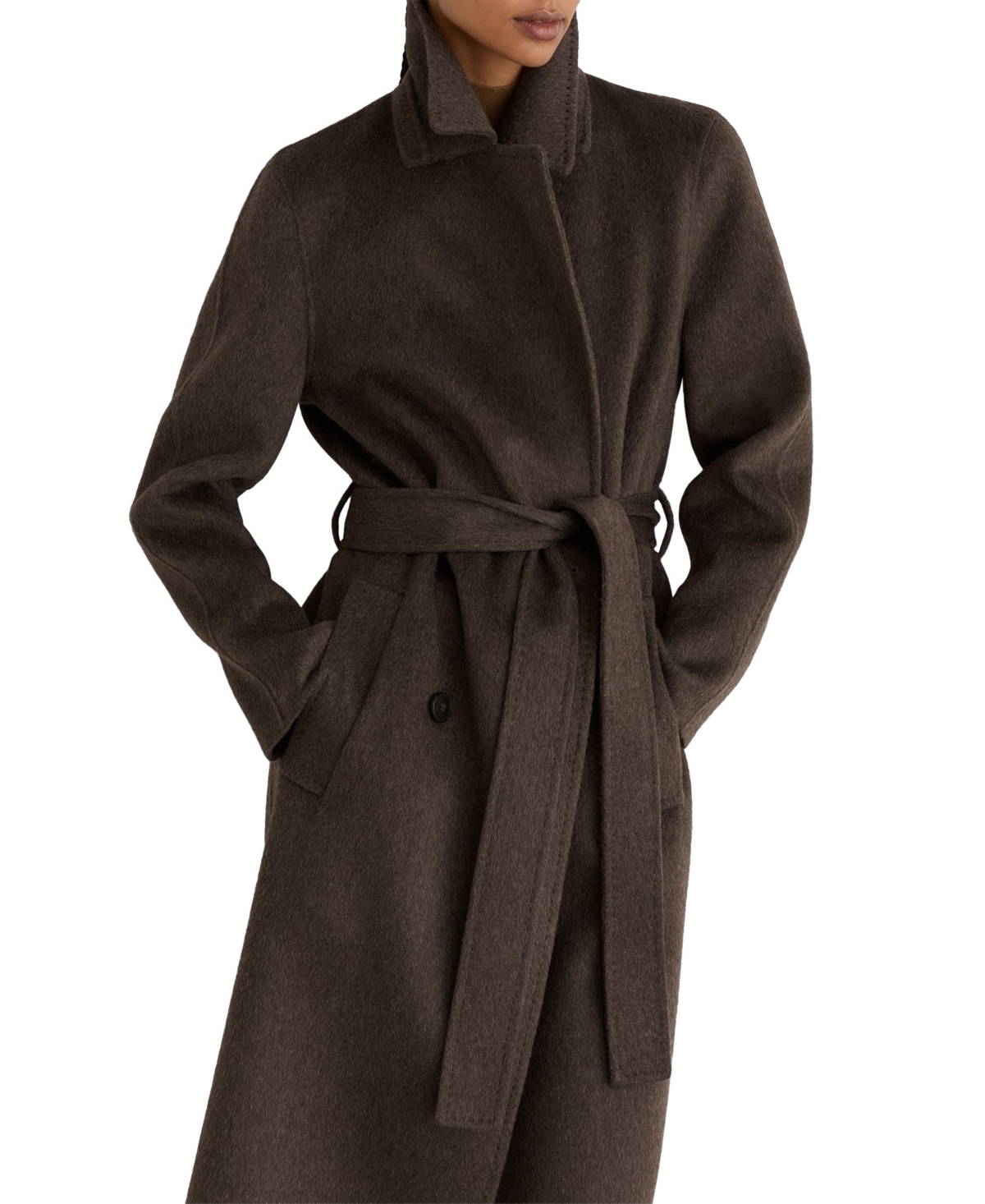 Reiss Petite Rene Double-Breasted Wool-Blend Coat