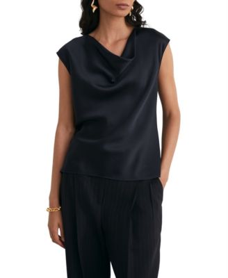 Women's Cate Silk Cowl Neck Sleeveless Top