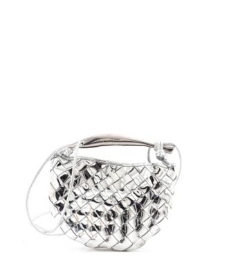 Mini Sardine Top Handle Bag Metallic Leather