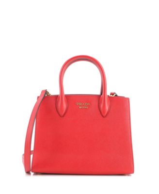 Small Bibliotheque Tote Saffiano with City Calf