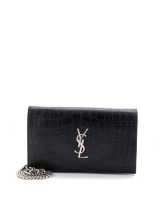 Large Classic Monogram Clutch Embossed Leather
