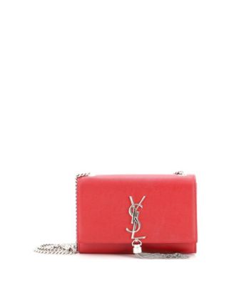 Small Classic Monogram Tassel Crossbody Bag Grainy Leather