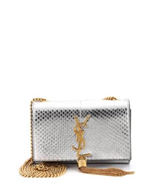 Small Classic Monogram Tassel Crossbody Bag Embossed Leather