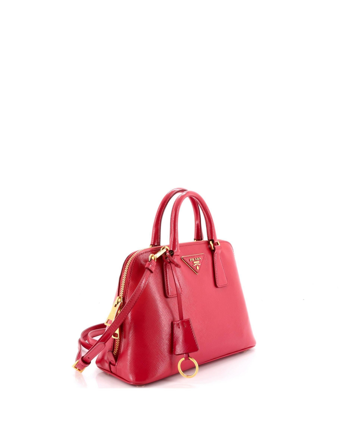 Pre-Owned Prada Small Promenade Bag Vernice Saffiano Leather