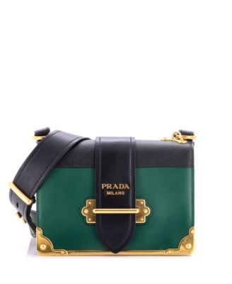 Small Cahier Crossbody Bag Leather and Saffiano Leather