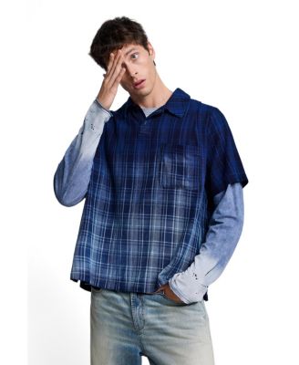 Men's Checkered Polo T-shirt