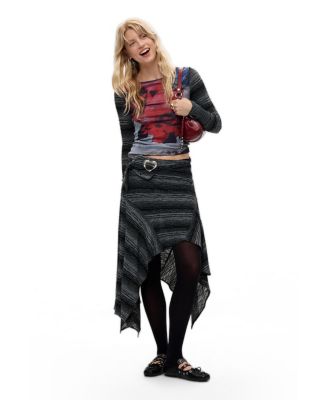 Women's Asymmetric Knit Skirt