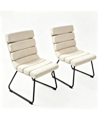 Modern Dining Chairs Set of 2, Fabric Frame, Upholstered Dining Chairs, for Dining Room/Kitchen/Living Room