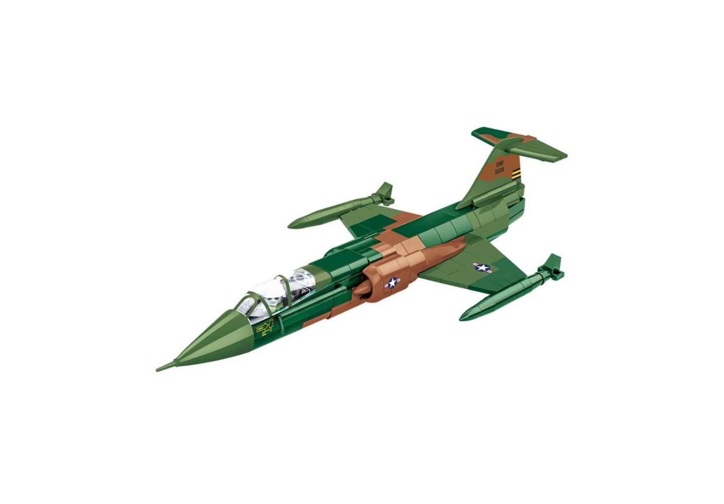 Детский конструктор COBI Historical Collection Vietnam War Lockheed F-104 Starfighter 1:48 Scale 438-Piece Building Set, Ages 8+, цвет: Зелёный — фото 3