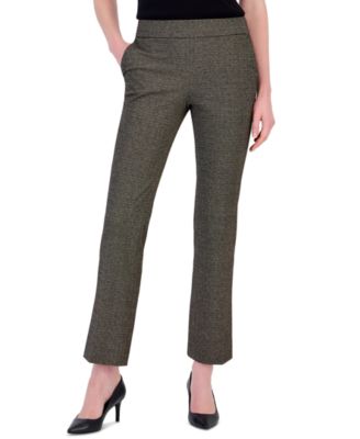 Petite Grace Pull-On Straight-Leg Slash-Pocket Trousers