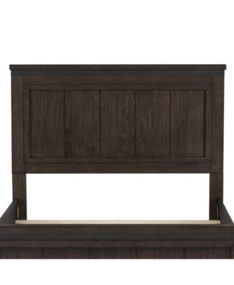Thornwood Hills Full Panel Headboard in Rock Beaten with Saw Cuts