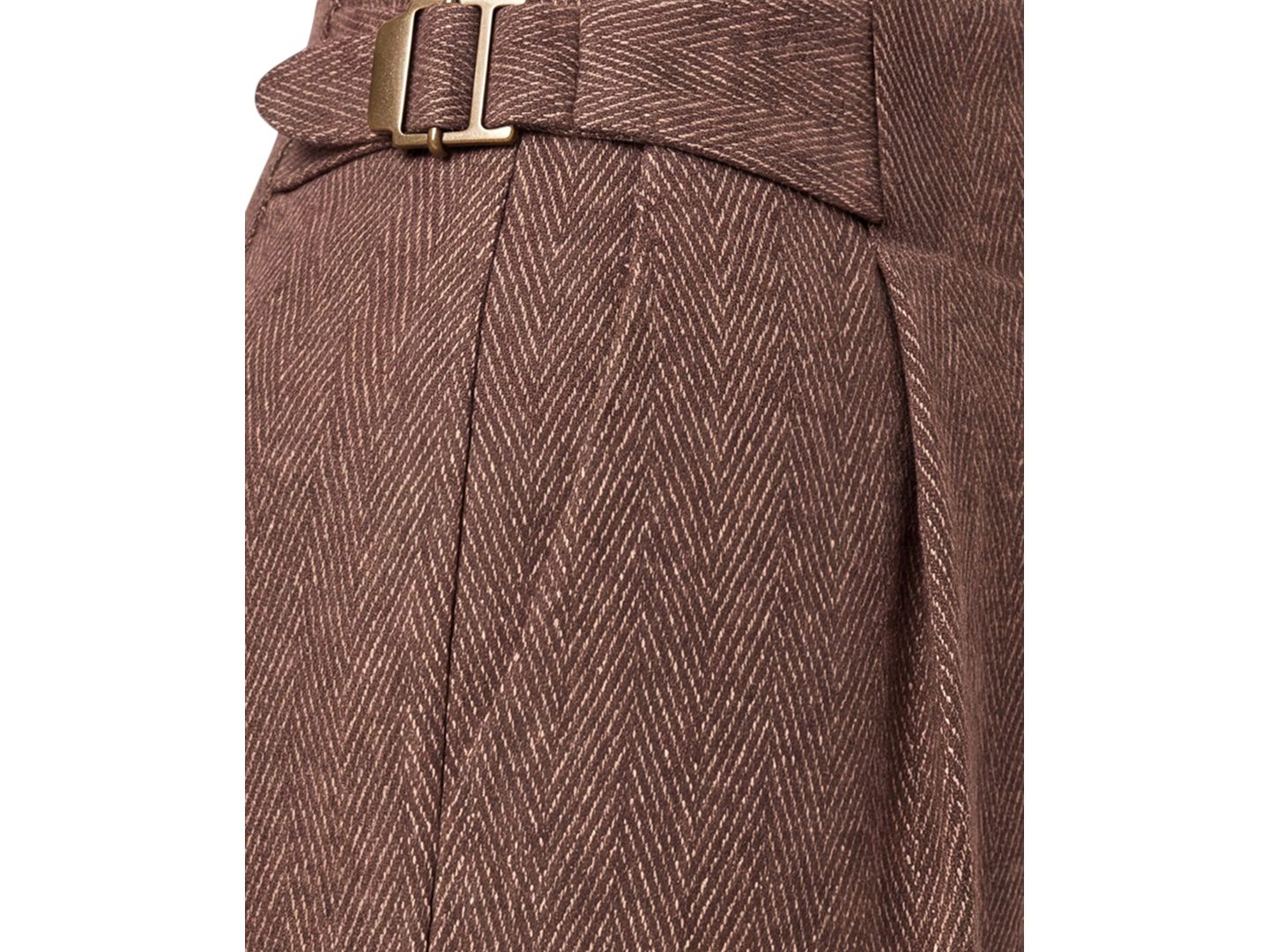 Женские брюки Liverpool Los Angeles High-Rise Pleated Wide-Leg Trouser, цвет: Каштановый — фото 2