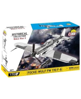 Historical Collection WWII Focke-Wulf Fw 190 F-8 Rotating Propeller 170-Piece Building Set, Ages 6+