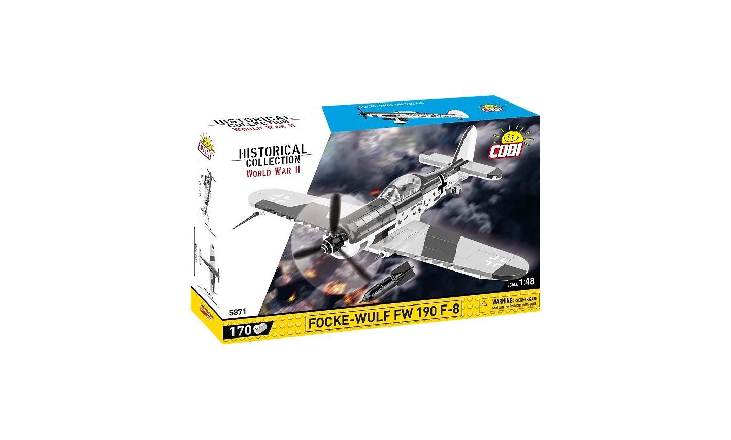 Детский конструктор COBI Historical Collection Wwii Focke-Wulf Fw 190 F-8 Rotating Propeller 170-Piece Building Set, Ages 6+ — фото 1