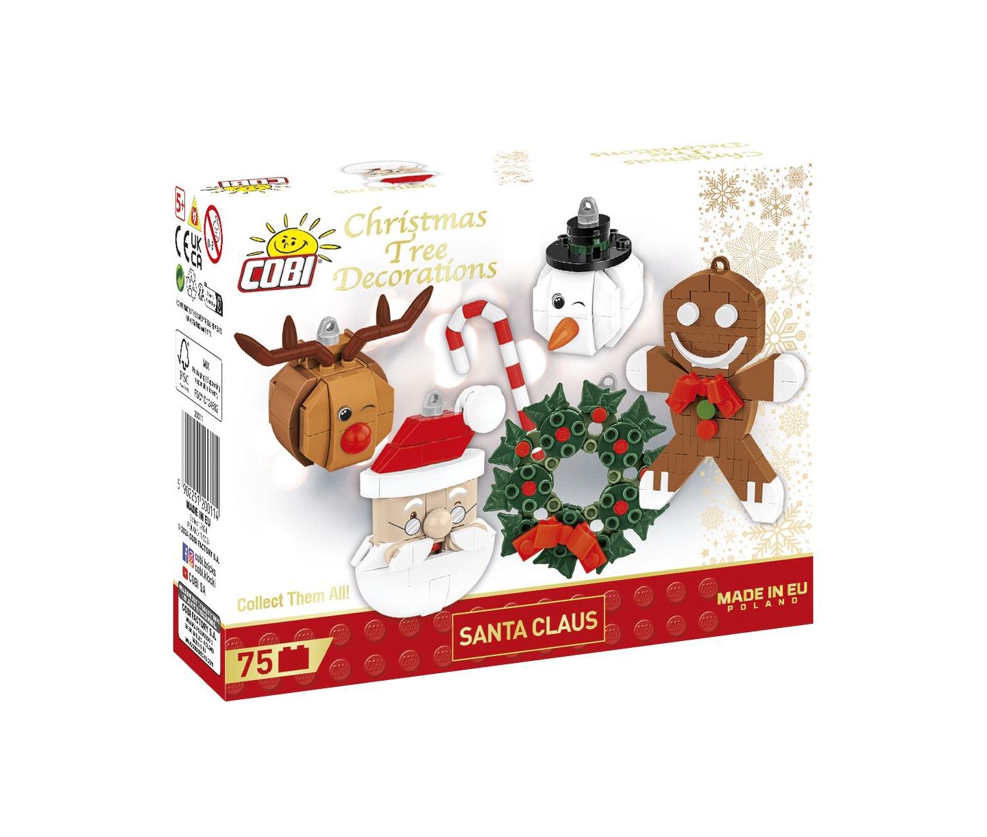 Детские конструкторы COBI Santa Claus Christmas Tree Decorations 75-Piece Tree Ornament, Ages 5+ — фото 2