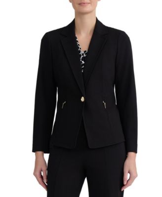 Women's One-Button Notch Collar Blazer