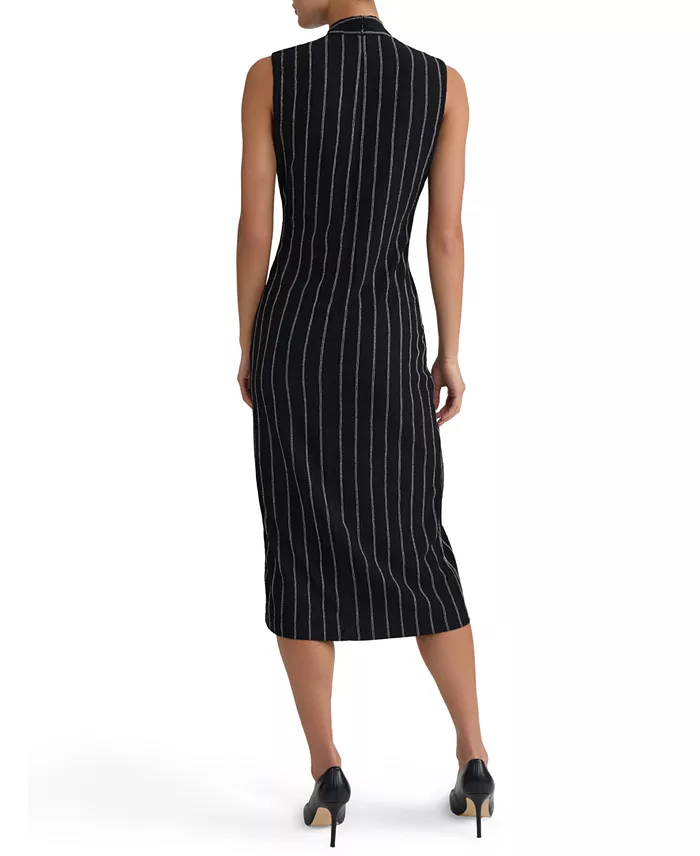 Women's Wrap-Front Sleeveless Midi Dress - thumbnail 8